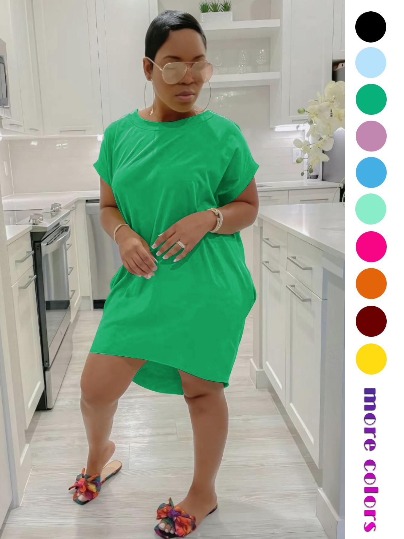 Women's Short Sleeve T-Shirt Dress, Stretchy Bodycon Midi Dress with Curved Hem and Side Pockets,Short Sleeve Crew Neck Bodycon Midi Dress with Pockets,Womens Bodycon Midi Dress, Casual Wear Women's Short Sleeve T-Shirt Dress, Stretchy Bodycon Midi Dress with Curved Hem and Side Pockets,Short Sleeve Crew Neck Bodycon Midi Dress with Pockets,Womens Bodycon Midi Dress, Casual Wear