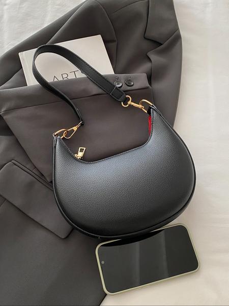 Women's Elegant, Cute Sailor Handbag with Zipper Closure, Fashionable Crescent Bag, Daily Use Crossbody Bag, Half Moon Bag