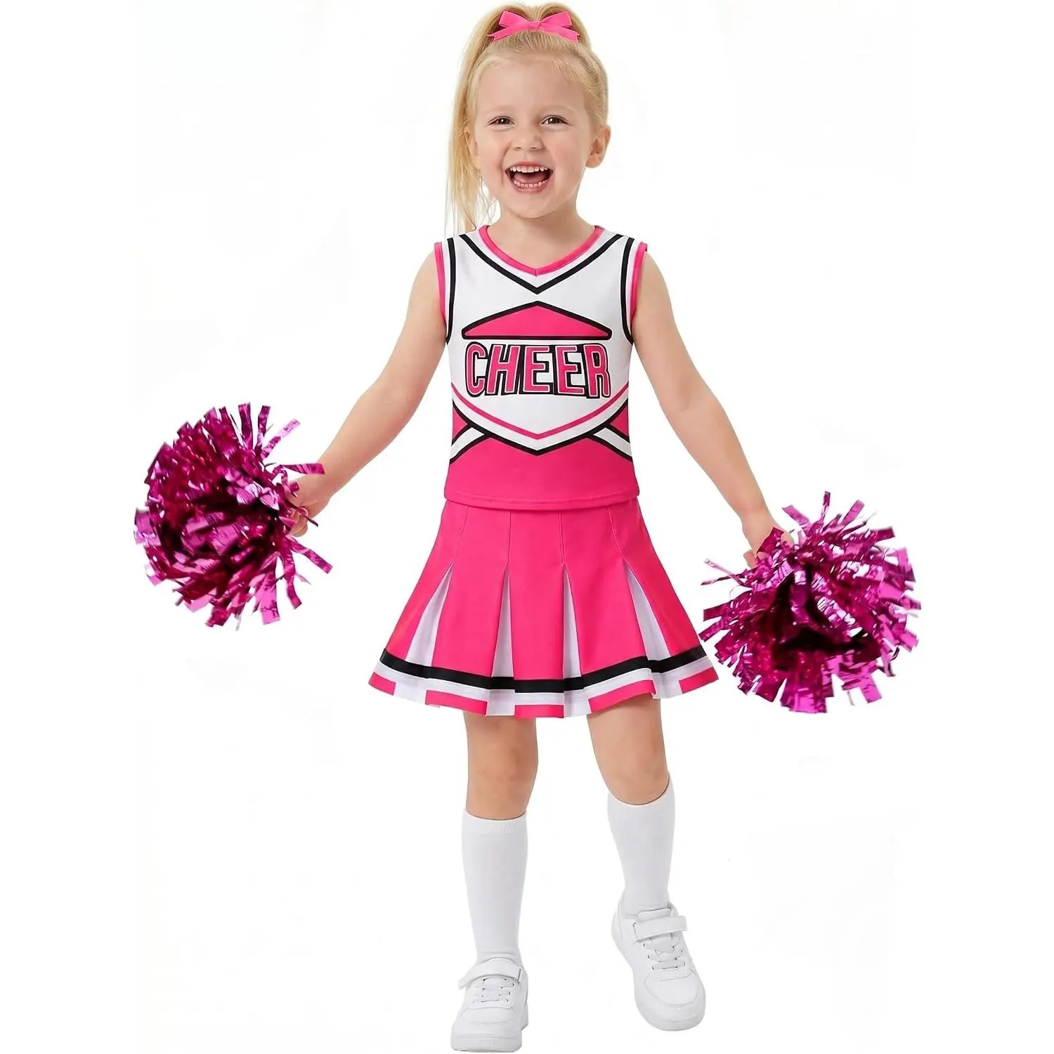 Girls Cheerleader Costume Cheerleading Outfit for Halloween Party Birthday GiftGift