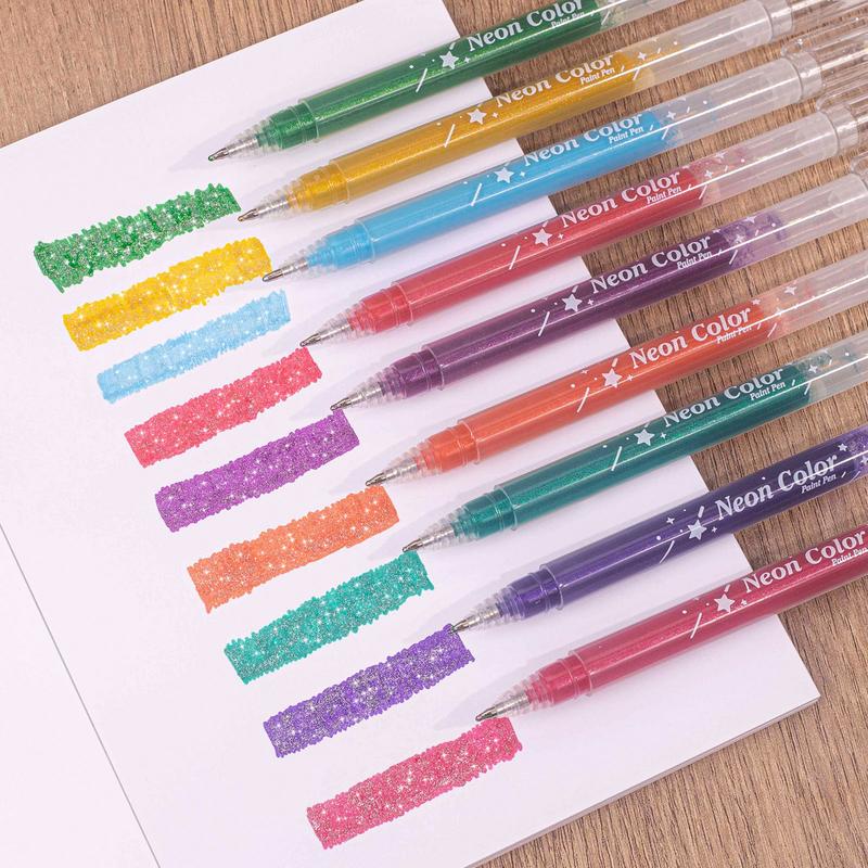 Glitter gel pen ,Metallic Vibrant Sparkle gel pens for coloring,glitter pens for adults,colored gel pens for Adult Coloring Books and Drawing tiktokshopblackfriday Sketch Art Marker Waterproof Paint Marker