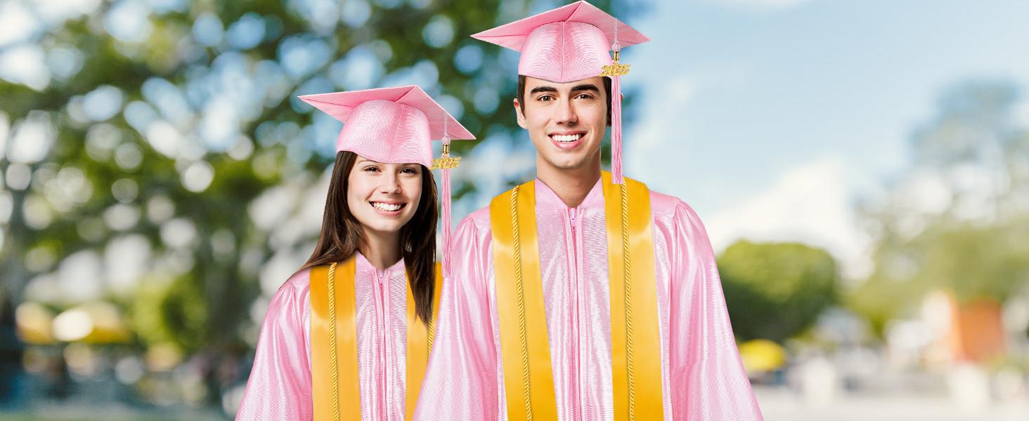 Matte Graduation Cap and Gown 2026 Set with Tassel Graduation for High School College Bachelor