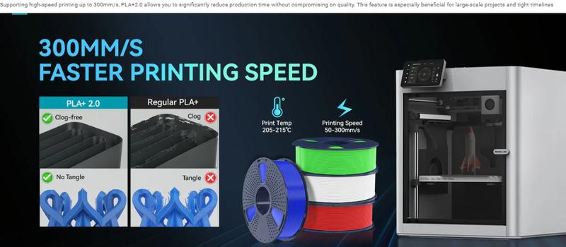 PLA+ 2.0, Upgraded PLA+(PLA Plus), 3D Printer Filament 1KG