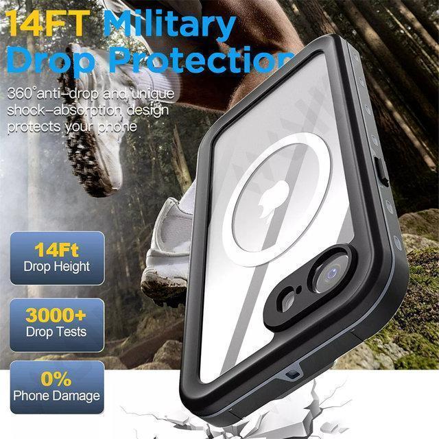 IP68 Waterproof Magnetic Case For iPhone 17 16e 16 15 14 Pro Max Pro 13Protector Full Body Protective Dustproof Phone Case