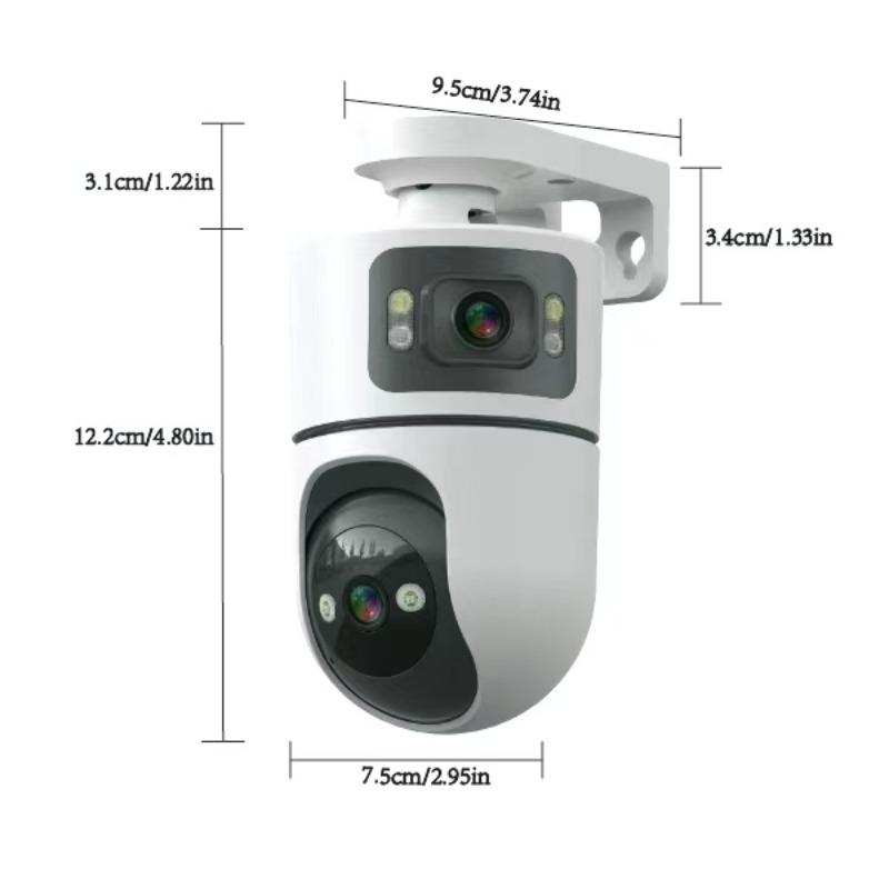 (2-Pack) Smart Security Camera Outdoor/indoor, 2.5k Resolution, 360° Pan/tilt, Motion Detection, Color Night Vision, WiFi Connectivity