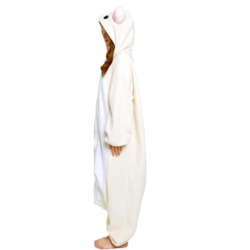 Rilakkuma Cute Long Sleeve Onesie Pajamas - 1 Set Anime Cartoons Loungewear for Adults, Warm Comfortable Jumpsuit Cosplay Clothing, Character Print