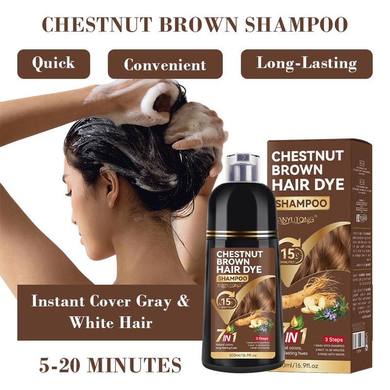 7-in-1 Hair Dye Shampoo | Natural Chestnut Brown Covers Every Strand ...