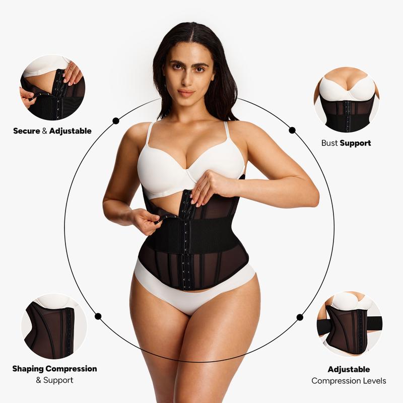 Nebility Women's 3 Belts Sports Belt Shapewear for Daily Gym Basic Minimalist Faja Comfort Womenswear Body Sculpting Compression Workout Waistband Exercise Waistband Corset Waist Shaping Elastic Sport Band Lady