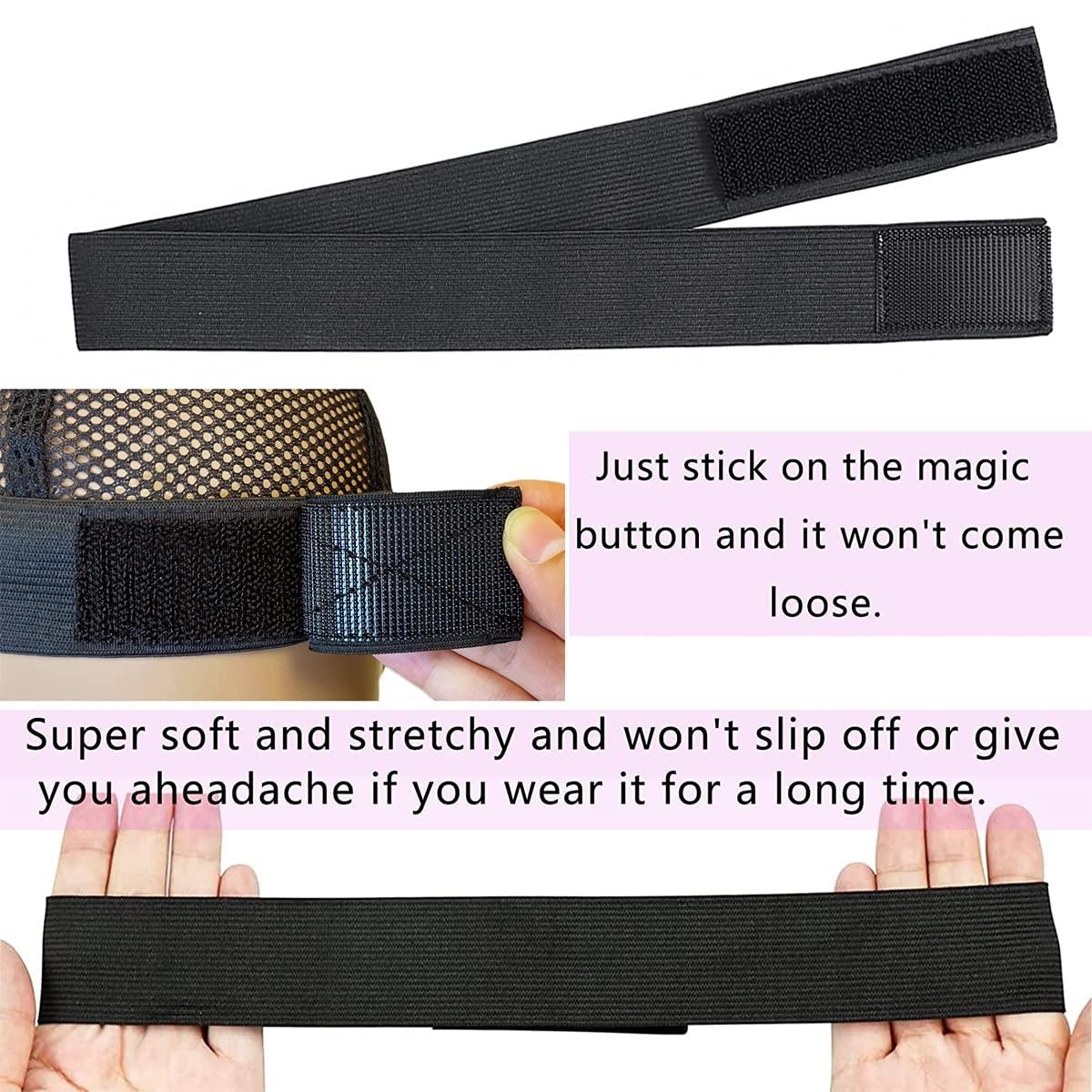 3 Piece Wig Magic Tape Elastic Hair Bands, Lace Melt Design, Edge Wrap to Placement Edge, Leopard Print Packaging