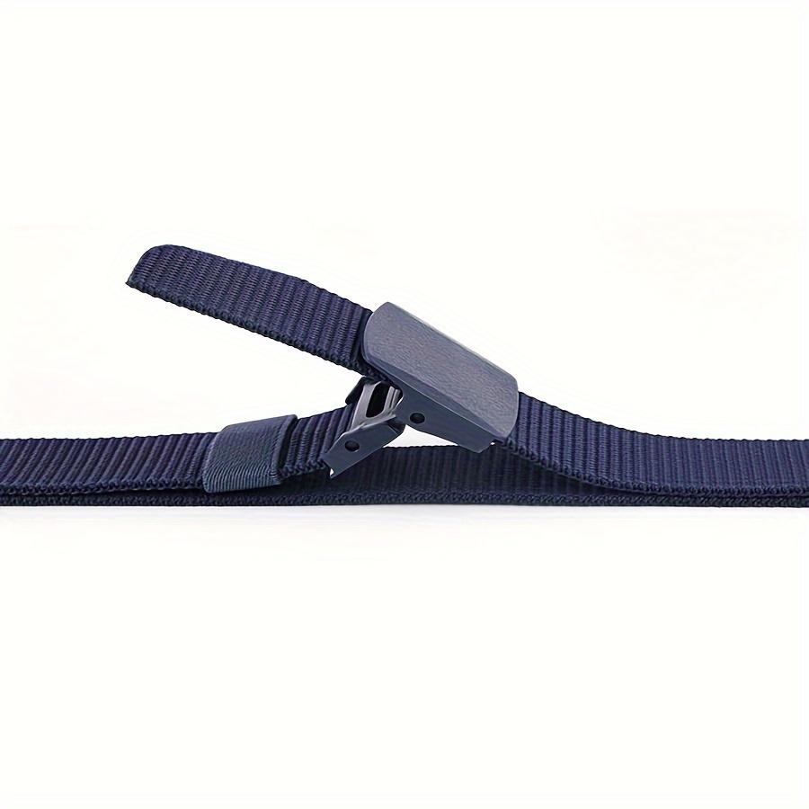 Nylon belt for both men and women, non-metal buckle, hypoallergenic, suitable for young people, outdoor leisure, smooth buckle nylon belt, passes security checks, trendy sports belt