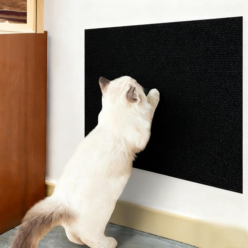 10pc Wall Self-Adhesive Anti-Cat-Scratch Sofa Protector, DIY Cats Scratching Prevention, Linen Material, Trimmable Design, Pet-Friendly