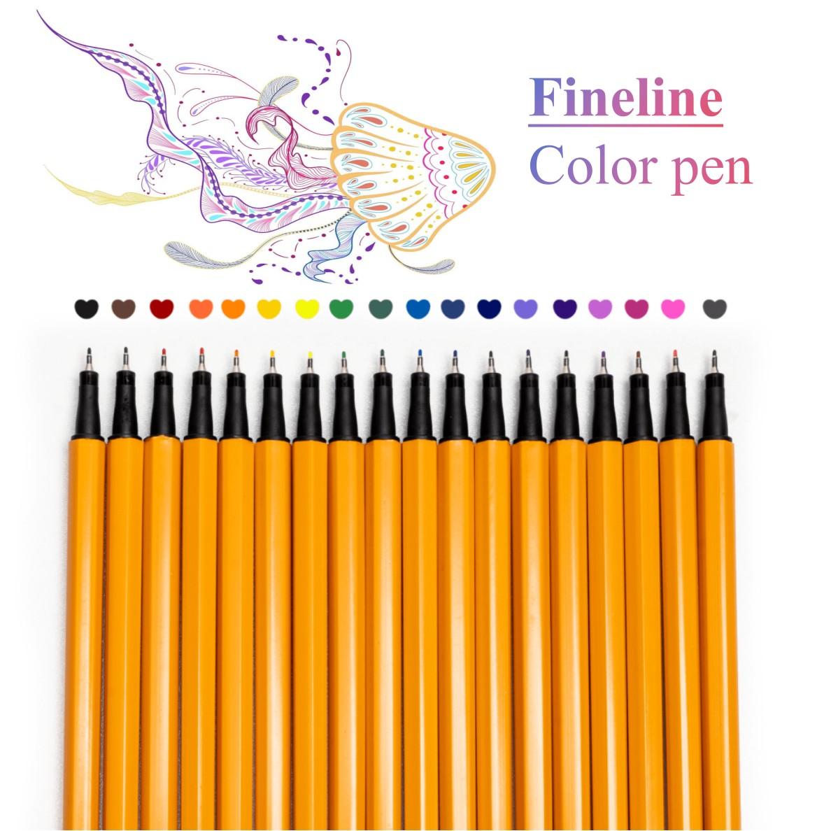 24-Pack Fine Line Markers, High-Quality Writing Tools, Ideal for Labeling and Drawing, Durable Office Supplies, Perfect for Professionals