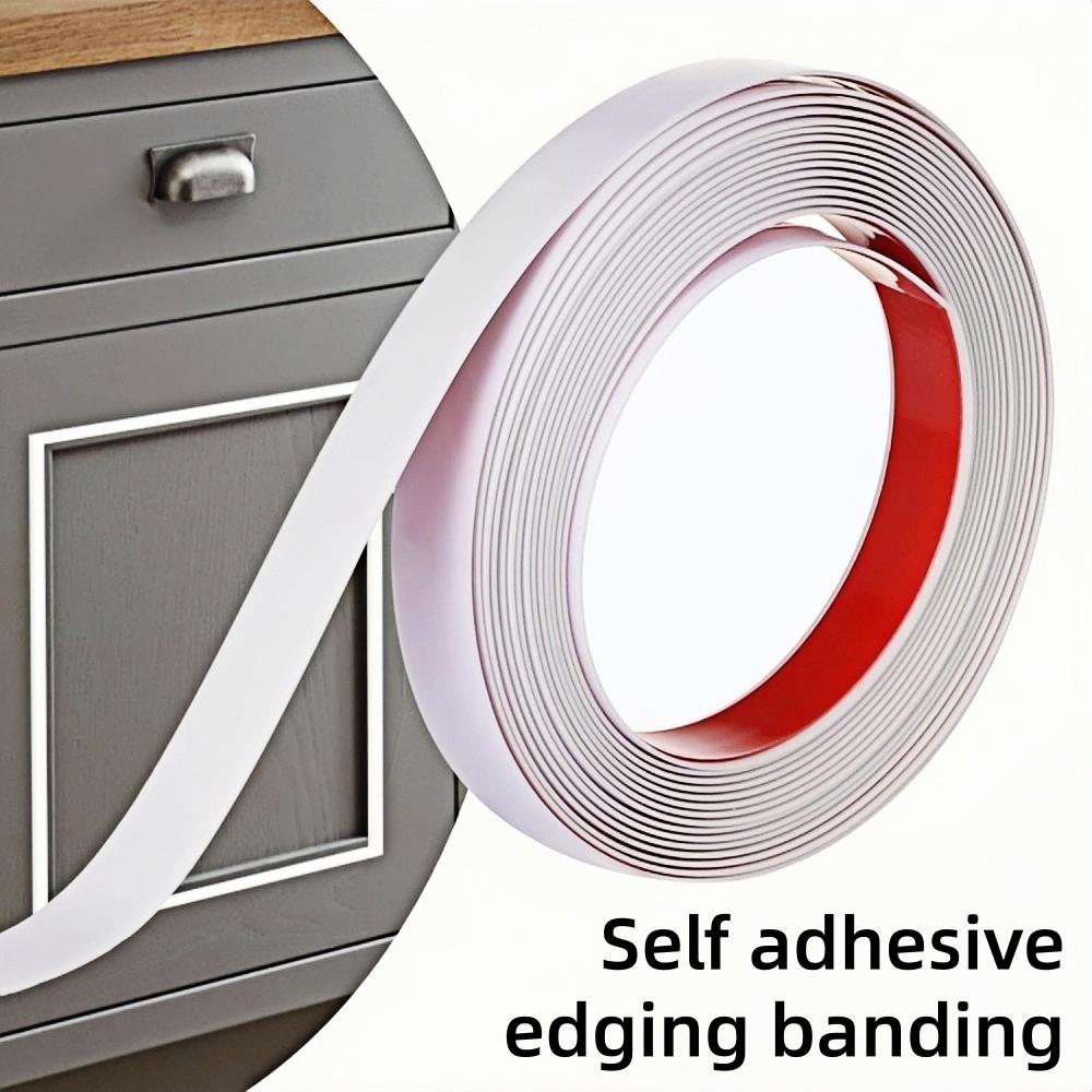 1 roll of self-adhesive edging repair strip, self-adhesive PVC decorative strip, easy to install, suitable for cabinet repair and furniture renovation（300cm/118.11inch)