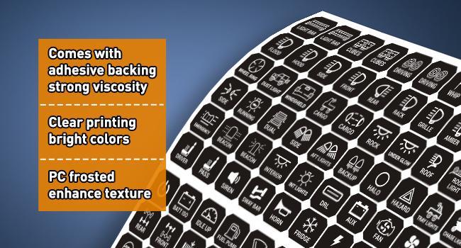 Nilight 120PCS Switch Panel Stickers Multifunction Button Stickers for 6/8 Gang Switch Panel Label Decal for Circuit Panel Cars Marine Boats RV Truck Vehicle Text Sticker Dashboard multifunction lights vehicle lighting