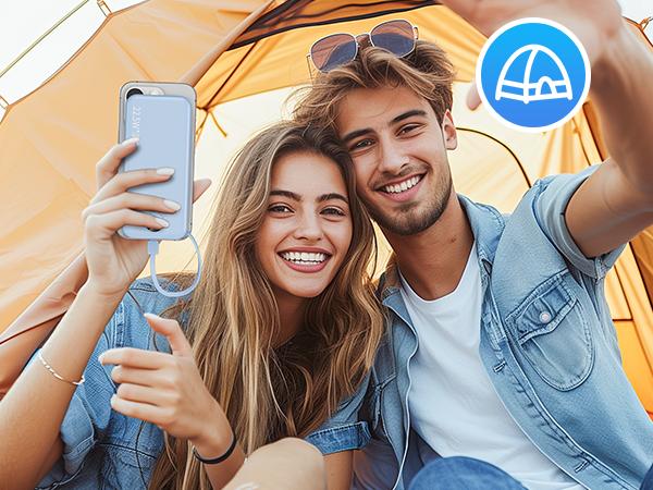 Summerwins 20000mAh Portable Power Bank - Compact, 22.5W Max Fast Charging, Built-in Wall Charger, Foldable AC Plug, Built-in Cable for iPhone 15 Series, Galaxy, USB-C Android Smartphones, Devices, Travel Use detail 11