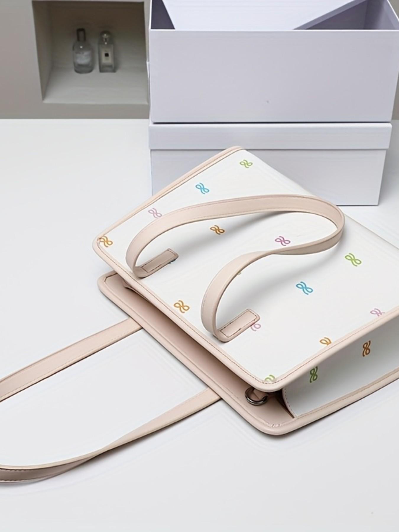 Elegant Printed Tote Bag for Modern Career Women, House of Littlebunny Urban Commute, Subtle Color Accents, Stylish Handbag