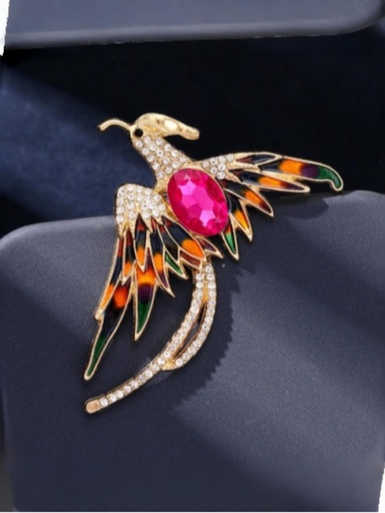 Phoenix Rebirth Eco-Friendly Brooch, Fashionable Boho Style Pin, High-End Luxury Lapel Flower, All Seasons Accessory