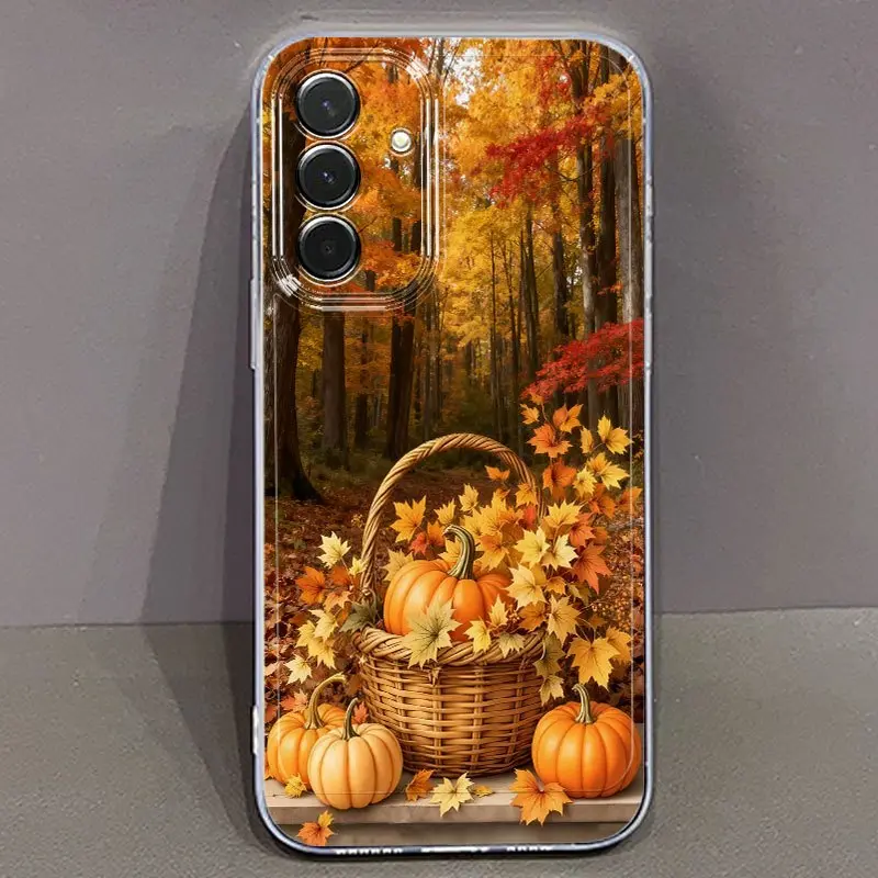 Phone Case - Autumn Pumpkin Pattern Phone Case, Fashionable and Versatile, Suitable for iPhone 17/16/15/14/13/12/11/Plus/Pro/ProMax/Air and Samsung Series, Birthday Gift, Festival Gift, Couple Phone Case, Tpu Plastic, Multi-Model
