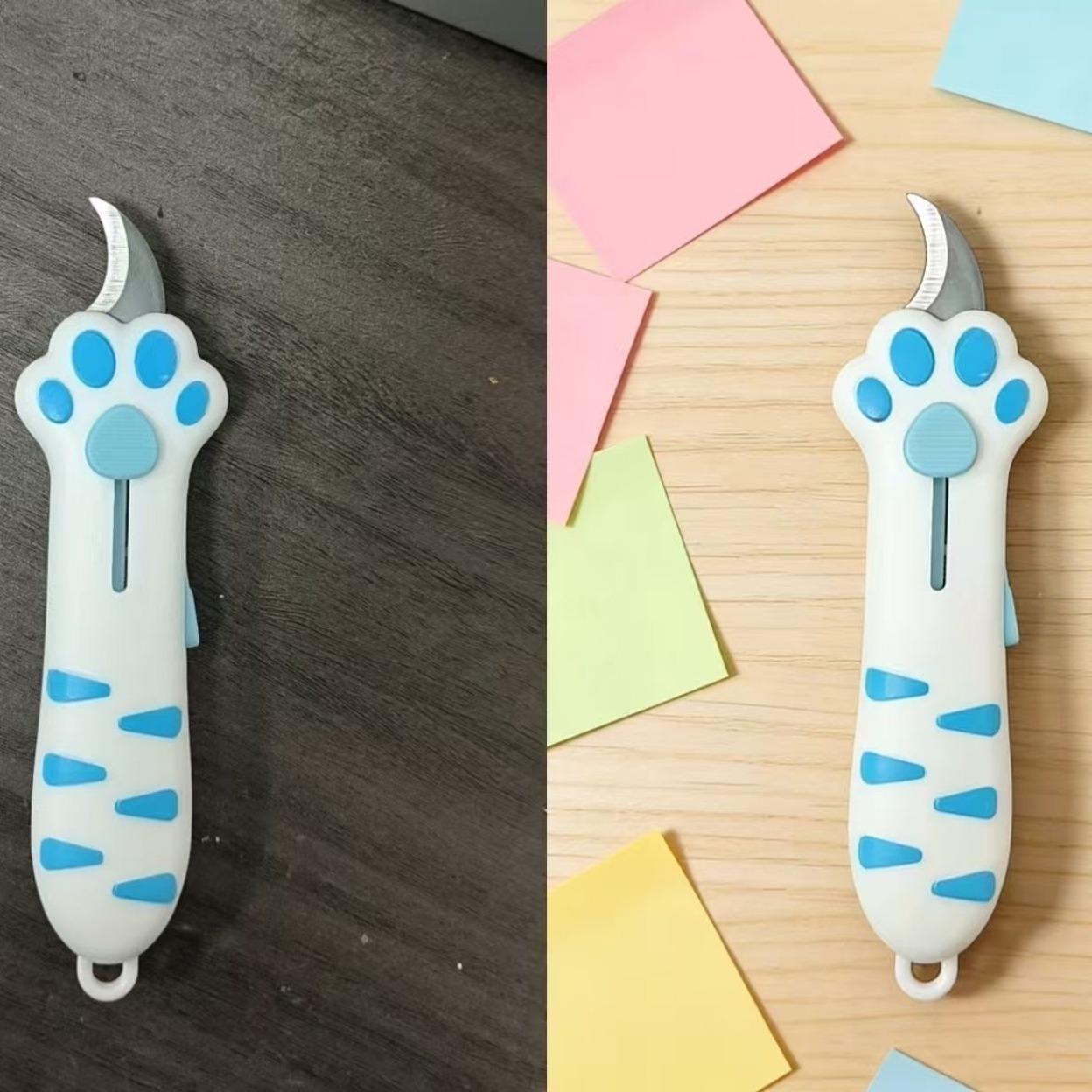 Cat Paw Shape Letter Opener - Mini Portable Multi-Use Cutter, Stylish Bag Accessory for Home/Office/Dorm Parcel Unboxing Tasks