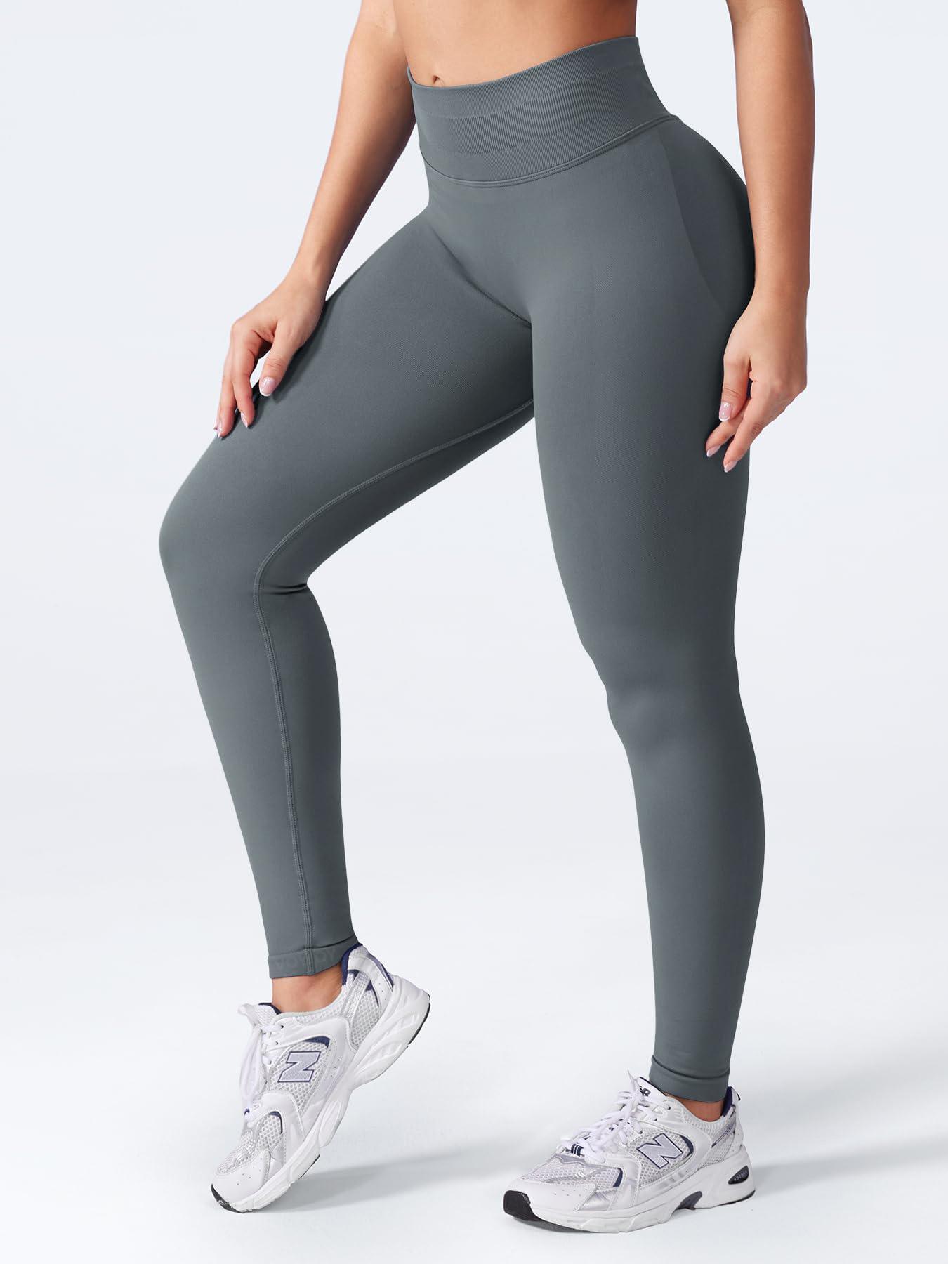 Women's Solid High Waist Sports Leggings, Workout Legging Pants, Breathable Comfortable Seamless Skinny Pants, Ladies Sportswear for Indoor Outdoor Wear