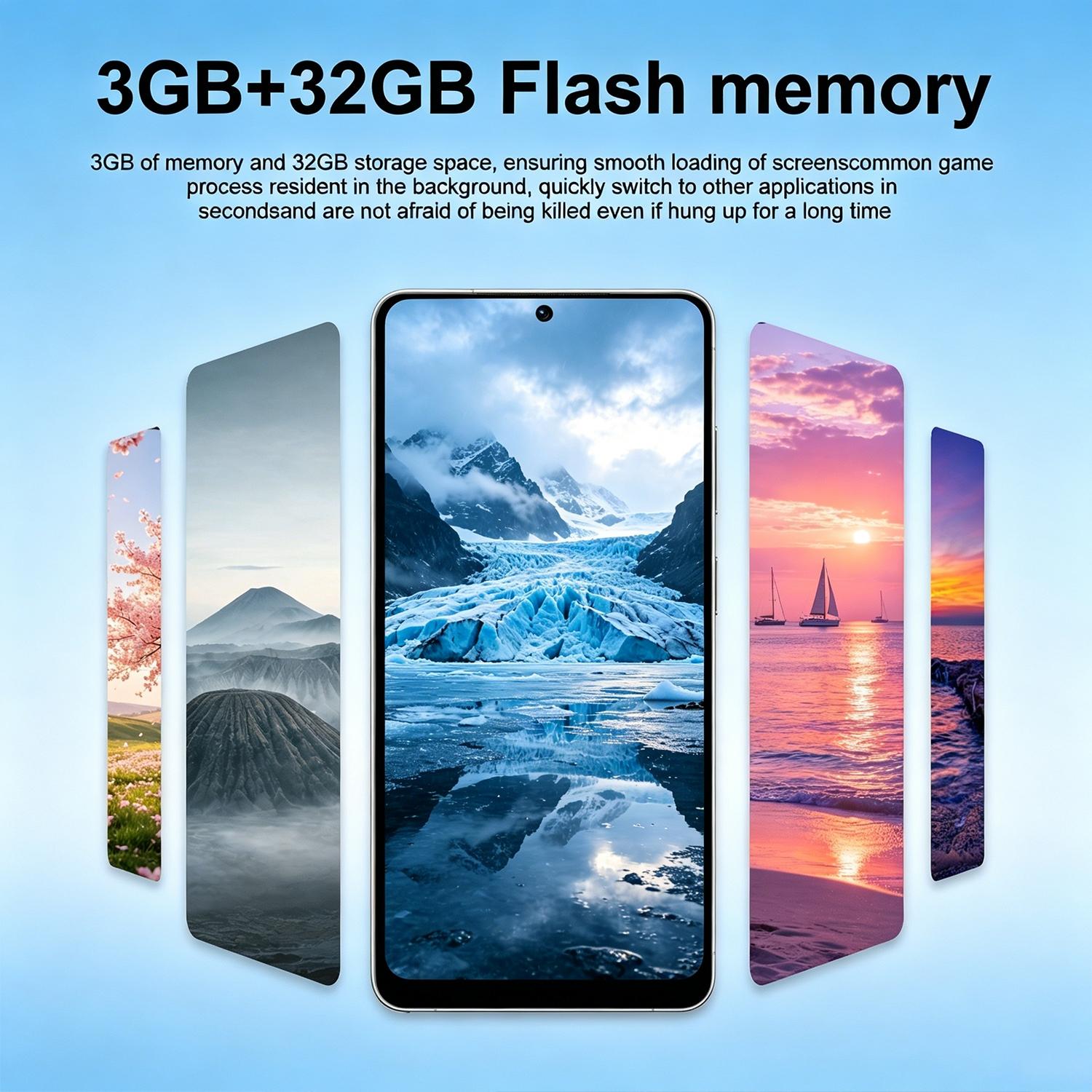 Astarry- S26 Ultra Large Screen Smartphone, Touchscreen Cellphone, 6.75-Inch Display, 3gb+32GB Storage, 5+13mp Camera, 4100mah Battery, 4g Network, Dual Sim Smartphones, Face Unlock, Cellphone