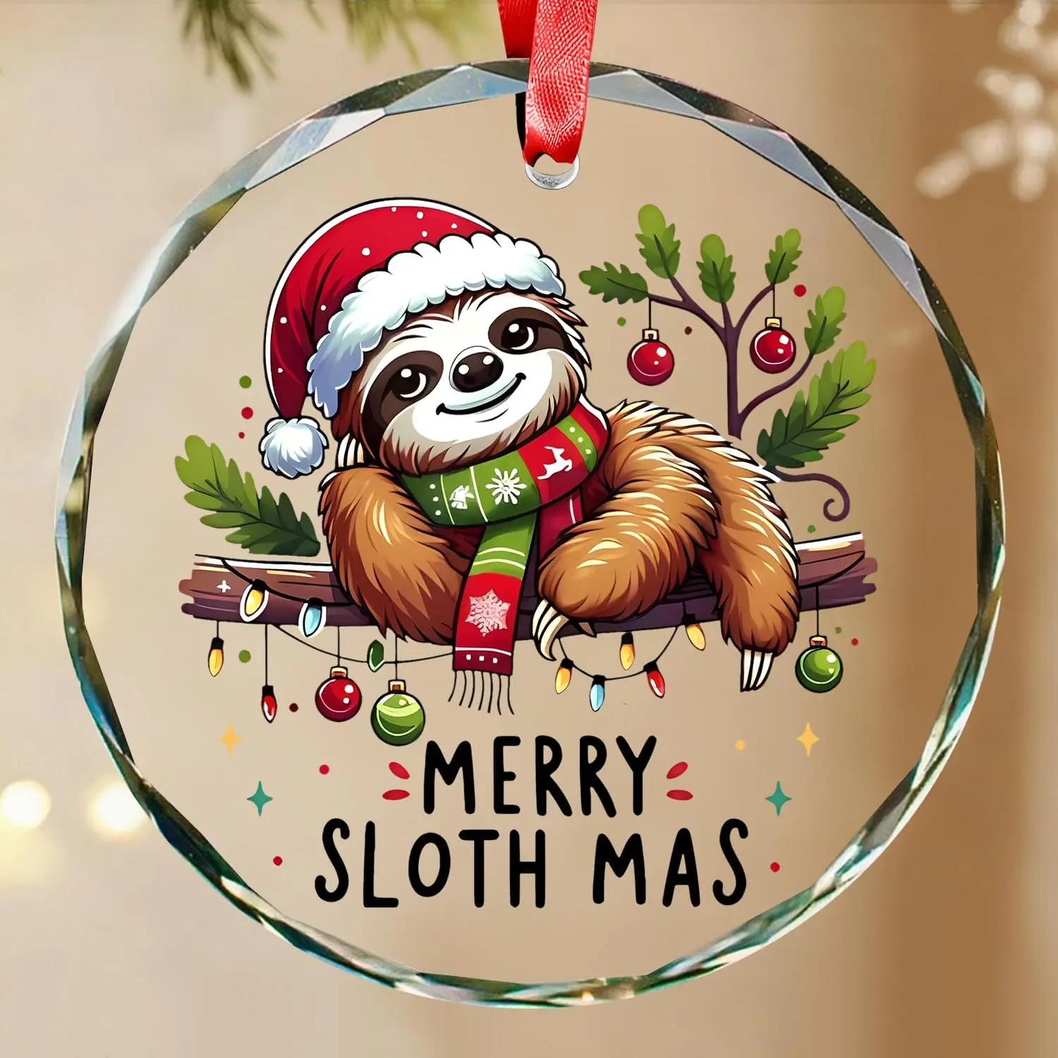 Sloth Gifts for Women - Sloth Christmas Ornaments 2025 for Tree Decorations - Sloth Ornament Christmas Decorations,  Lovers Gifts for Women Mom