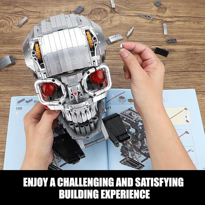 1099pcs Skull Head Building Blocks Toy Model, Valentine's Day gifts Suitable for Creative Play and Exciting Assembly; An Excellent Gift or Special Surprise for Adults，vdaygift