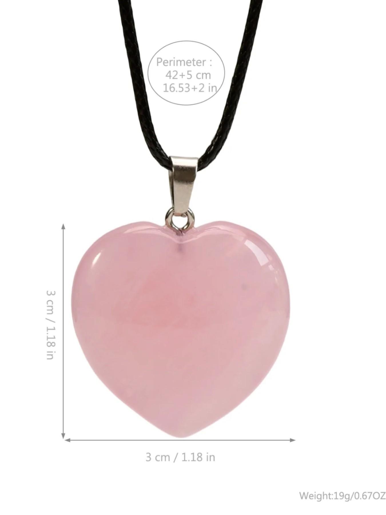 30mm Aaa Rose Quartz Love Necklace, Elegant Collar Style, Women's Design, Perfect Gift for Festivals, Natural Stone Color Randomly Selected