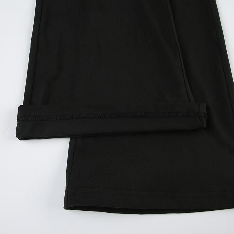 Women's Leopard Patchwork Print Flare Leg Pants, Casual Comfy Drop Waist Bell Bottom Trousers for Daily Wear, Women's Fall & Winter Bottoms, Womenswear