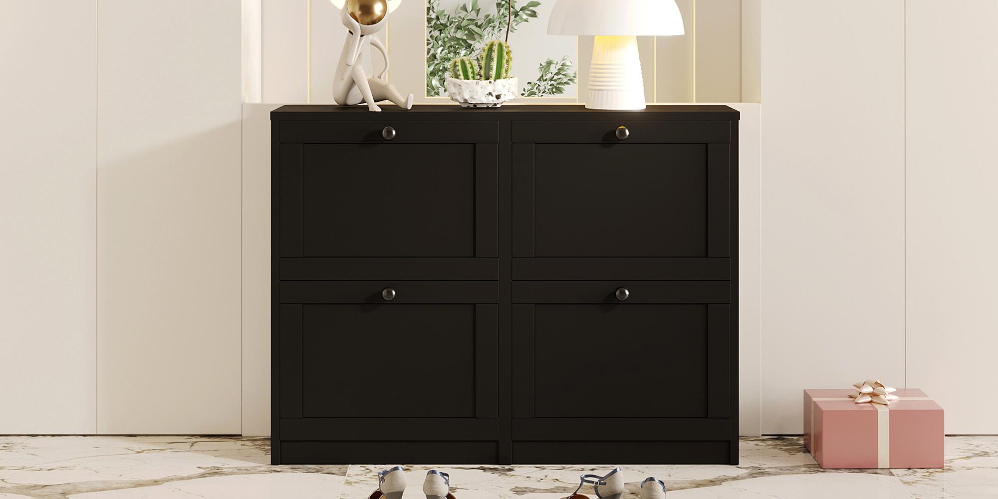 VOWNER Shoes Cabinet with Drawers for Narrow Entryway,Shoe Storage Cabinet Shoe Rack Organizer for Bedroom Living Room