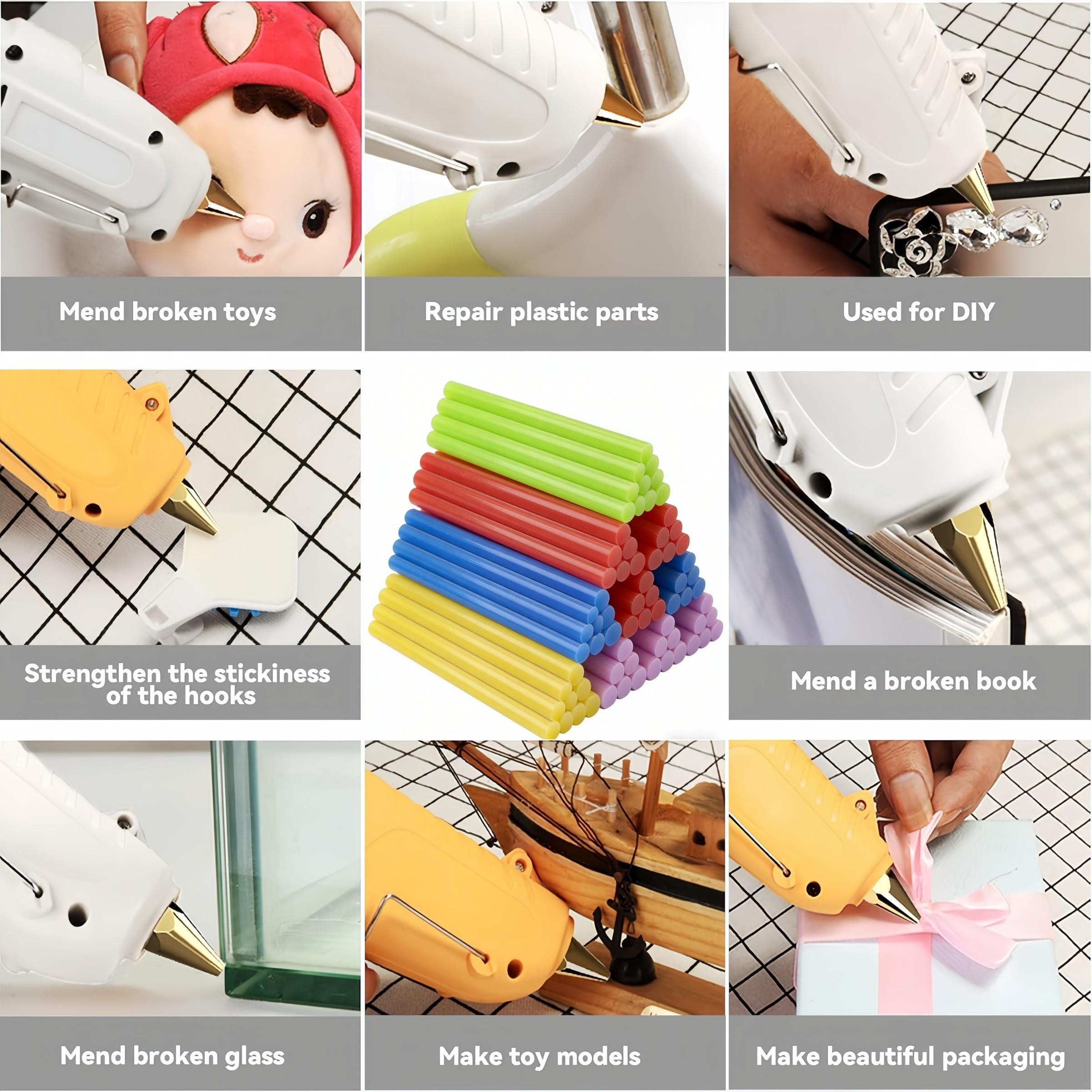 50 Colorful Hot Melt Glue Sticks, Size 0.7cm X 10cm, Ideal for Handmade Crafts, DIY Projects, General Repair, Holiday Decorations