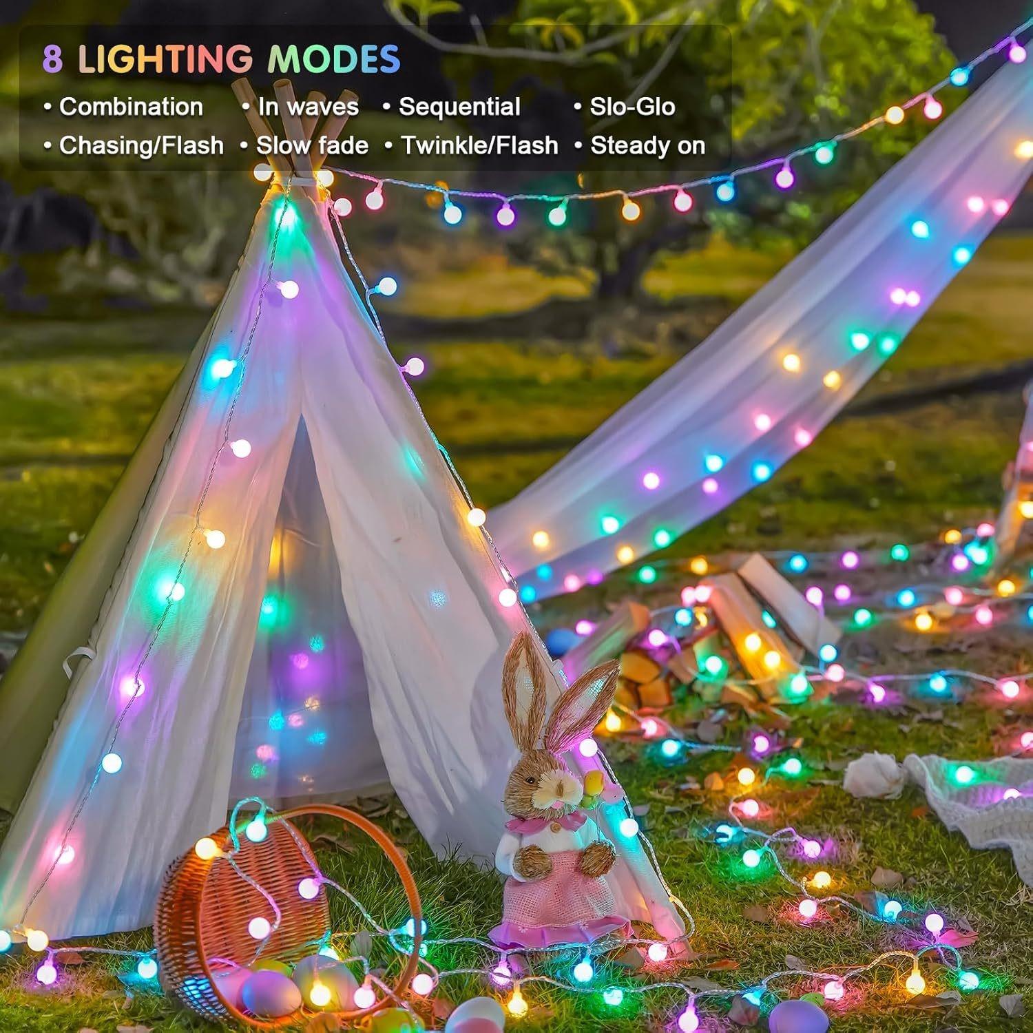 1Pack LED Colored Spherical Light Strings | Frosted Small Sphere Fairy Lights, Battery-Powered (Batteries Not Included), Ideal for Bedroom, Living Room, Cabinet, Curtain, Desk, Wedding, Decoration, Perfect for Christmas, Thanksgiving, Easter
