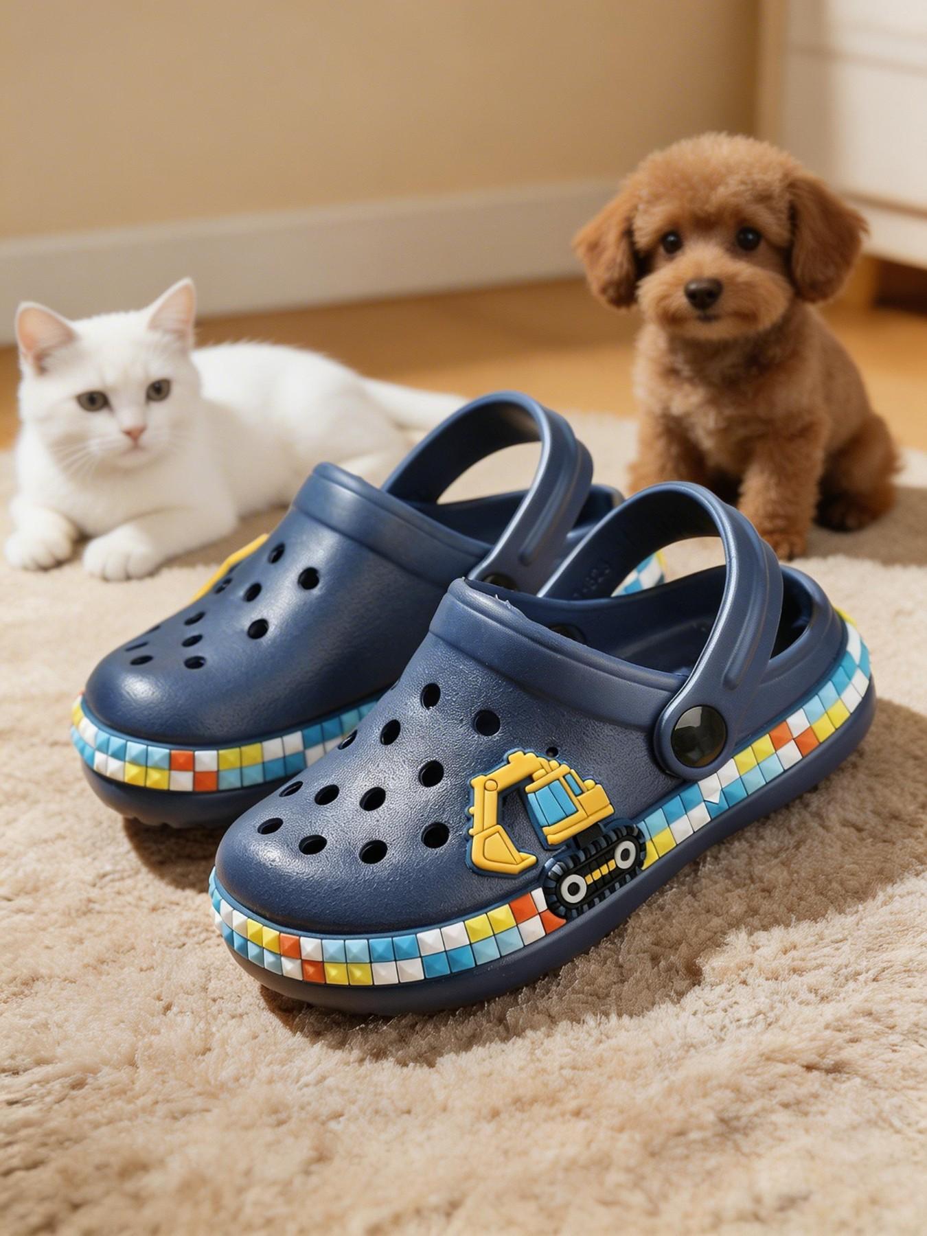 Cartoon Hole Shoes, Boys Girls Soft Sole Comfort Sandals, Summer Beach Slippers, Eva Material, Spring & Fall