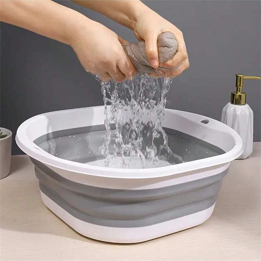 Portable Foldable Water Cube Set, Plastic Baby Bathtub, Laundry Basket, Bathroom Organizer, Storage Basket, Kitchen Accessories