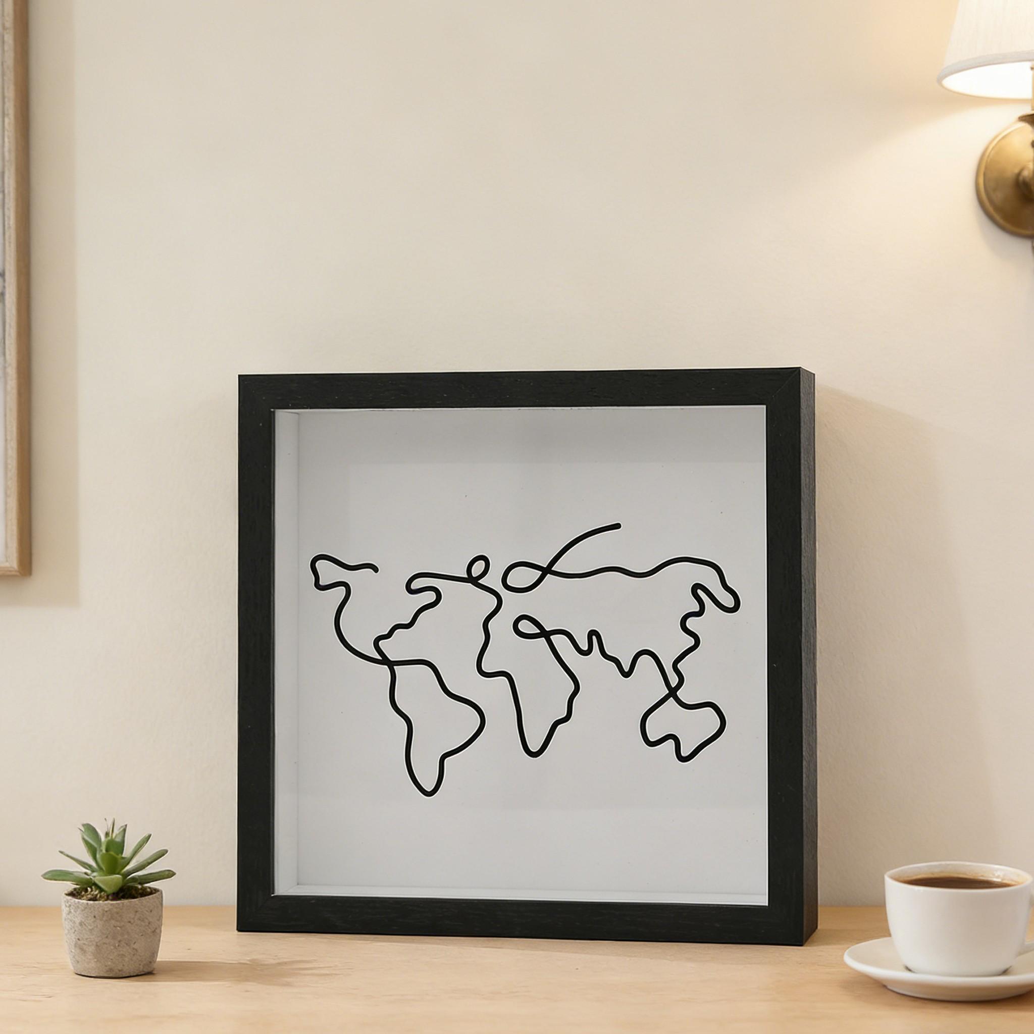 Modern Square Postcard Storage Box, Souvenir Display Case, Home Decor Photo Frame, Travel Memory Keepsake Holder, Home Decoration