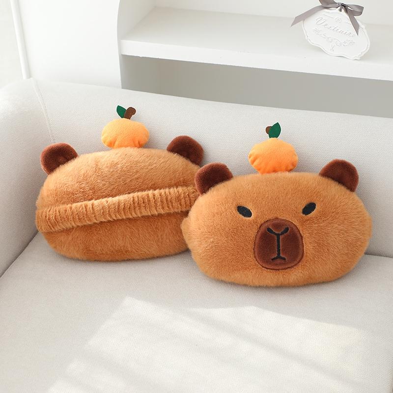 Car Seat Belt Cover Pad & Plush Car Neck Pillow, Cute Capybara Design Neck Pillow & Car Seat Belt Protector, Car Interior Accessories, Car Interior Decoration