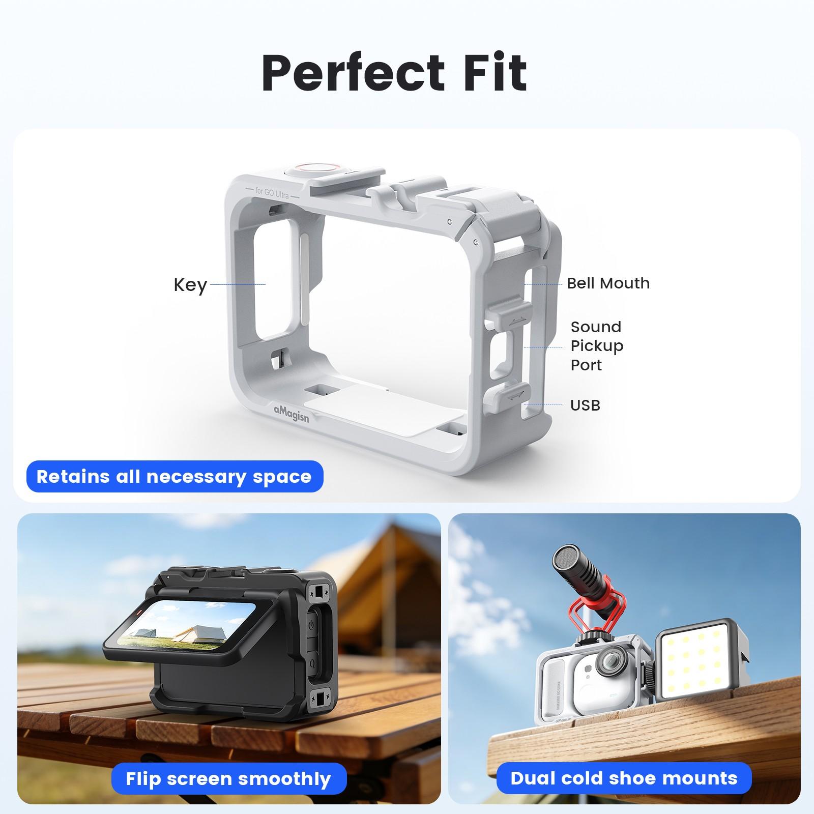 Shadow Stone Insta360 Go Ultra Quick-Release Plastic Rabbit Cage Multi-Functional Expansion Frame Accessories