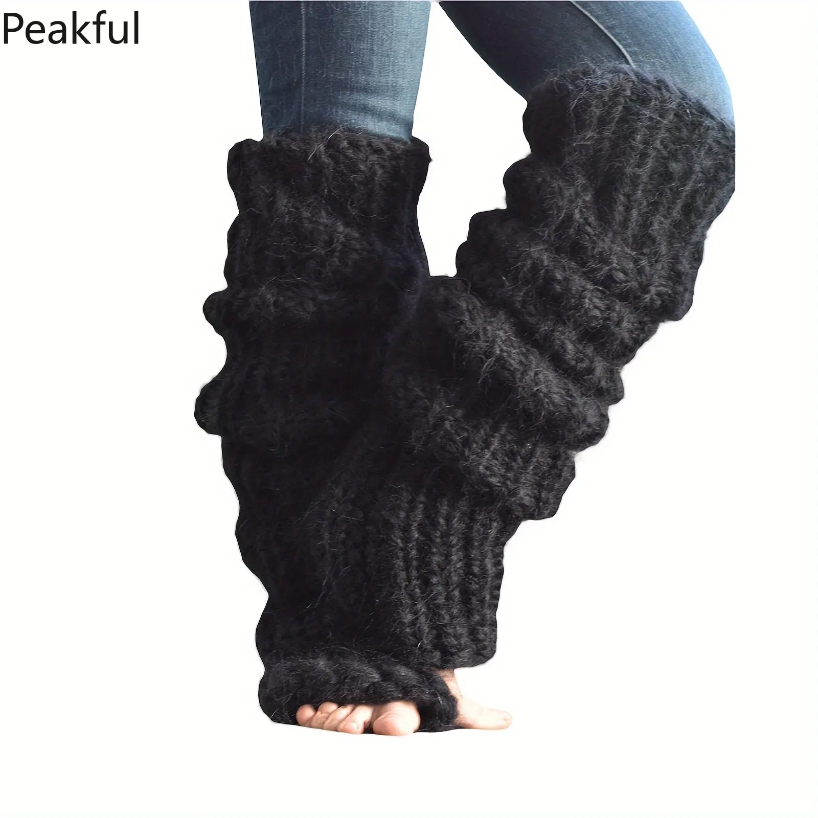 Trendy Plus Size Thick Over The Knee Socks Y2K Fashion Casual Thigh High Stockings Stretchy Soft Warm Leg Warmers For Curvy Women Winter Wear