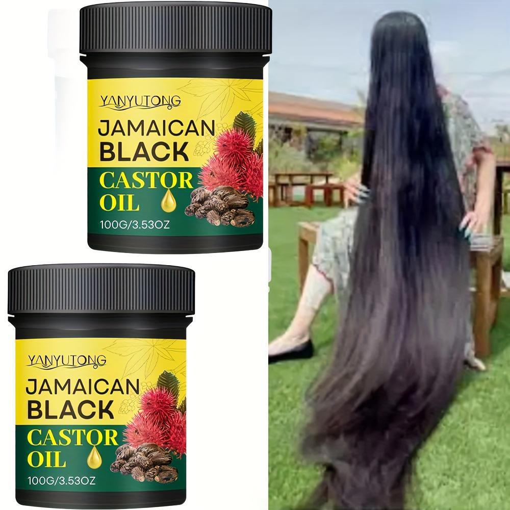 Jamaican Castor Oil 2 Bottles 100g, Alcohol-Free Gentle Non-Irritating, Hair Moisturizing Skin Nourishing Eyebrow Repair, Unisex, Haircare, Balm Texture, Skin Nourishment, No Flammable Ingredients