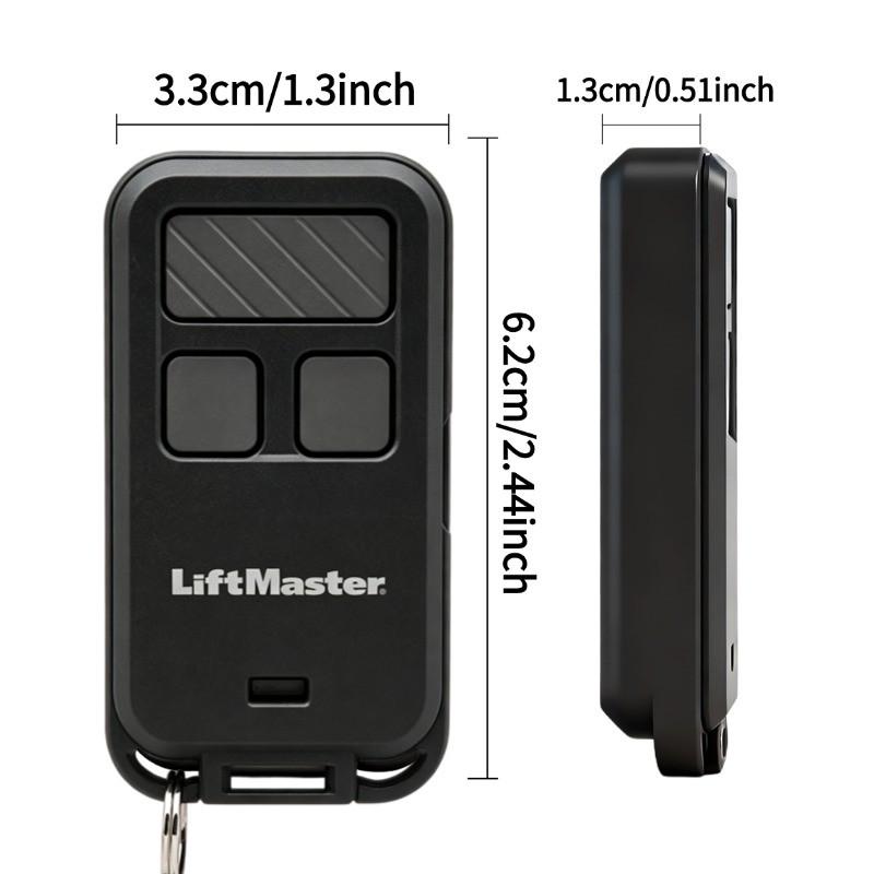 Liftmaster 890max Mini Garage Door Remote Control, 3 Button Rolling Code, Universal 315/390mhz, Garage Roller Shutter Opener Remote