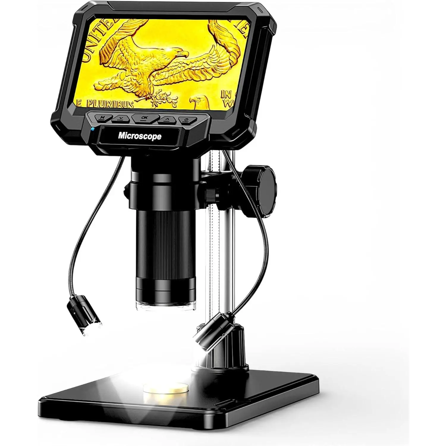 4.3" LCD Digital Coin Microscope with 2 Side Lights