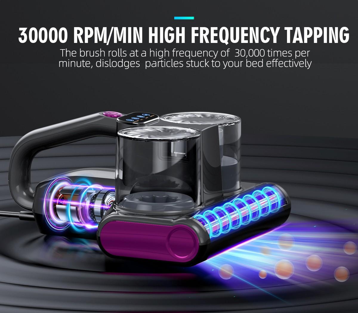 JPHYLL Mattress Mite Remover Vacuum Cleaner 16KPa Strong Suction UV-C Sanitizing LED Display 6-in-1 Handheld for Carpets Sofa Bedding 380W Brushless Motor House Cleaning Gadgets JPHYLL Mattress Mite Remover Vacuum Cleaner 16KPa Strong Suction UV-C Sanitizing LED Display 6-in-1 Handheld for Carpets Sofa Bedding 380W Brushless Motor House Cleaning Gadgets