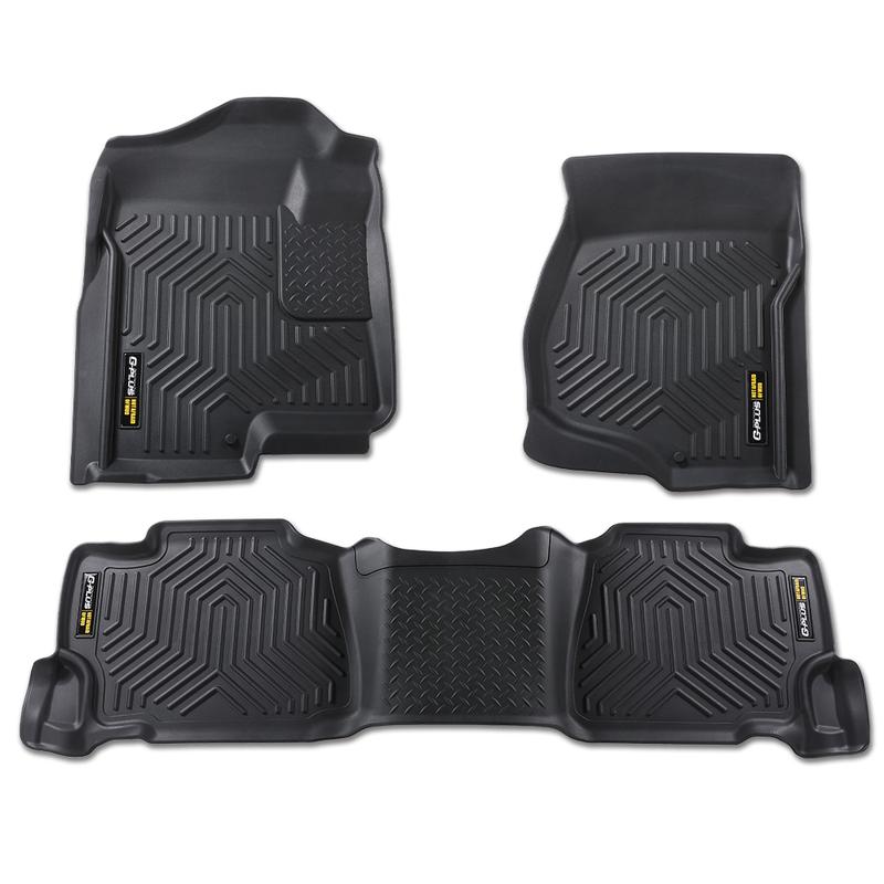 TPE Car Floor Mats Rubber Liners Fit for 07-13 Chevrolet Silverado/gmc Sierra 1500,All Weather Floor Mats Rubber Liners,Waterproof Anti-slip Durable Floor Mats Upgraded Version Truck
