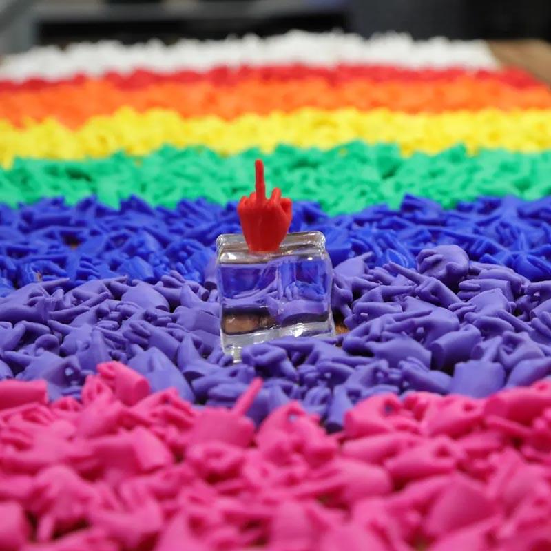 Mini Middle Finger Funny Plastic F-U Hand Set in Bold Colors or Mixed Pack, 10/20 Pcs Novelty Spoof Toys and Joke Gifts Among Friends