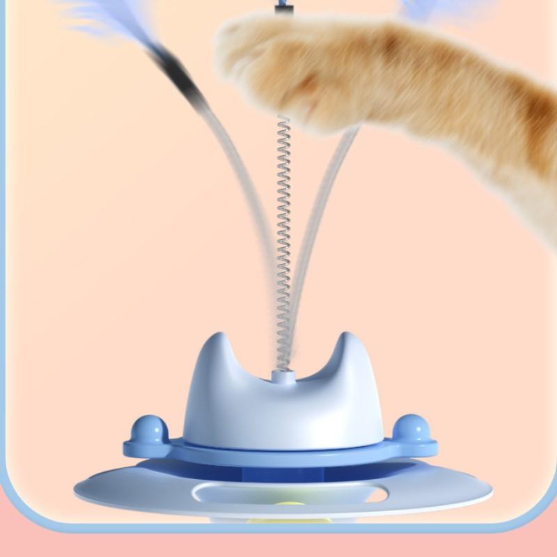 Three-Layer Cat Turntable Toy, Indoor Cat Educational Game Track Tower, Interactive Ball Toy, Three-Color Exercise Game