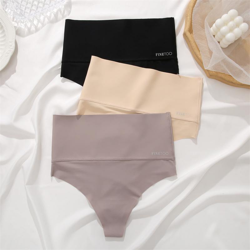 FINETOO Unite Store 4Pcs Underwear For Women High Waisted Comfort Thongs Seamless Lingerie Minimalist Bridal Pants Basic T-back Pants S-3XL Womenswear