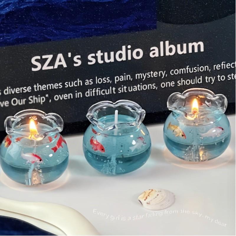 Bubble Fish Tank Scented Candle, Cute Elegant Cozy Decor, Ideal Gift for Girlfriend & Besties, Wedding Favor, Artistic Glass Ornament for Living Room, Bedroom & Hallway Ambience