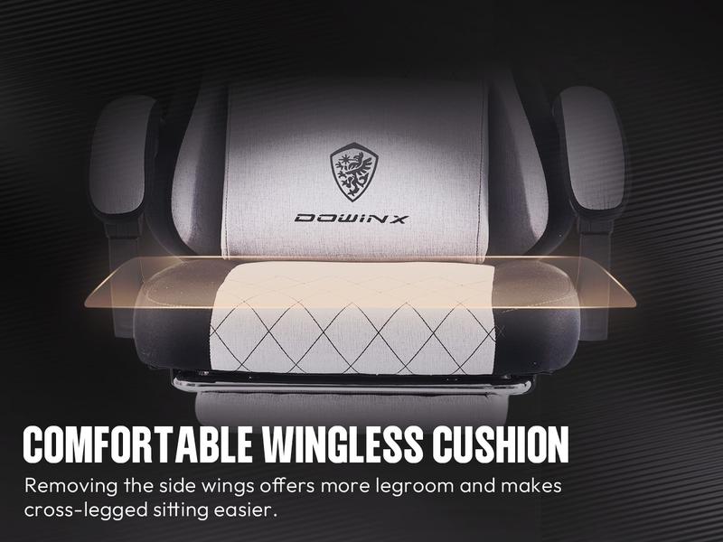 Dowinx Lumbar Massage Support office game Chair, foot pedal ergonomic chain, spring cushion fabric 300 LBS