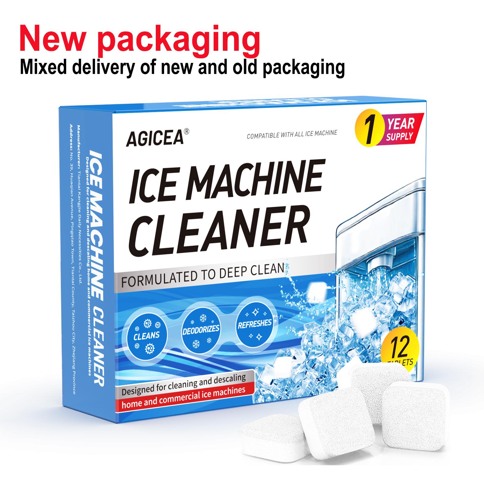 Newly packaged AGICEA 12-piece ice maker cleaner descaling agent, upgraded formula, suitable for household ice maker cleaner, ice machine cleaner
