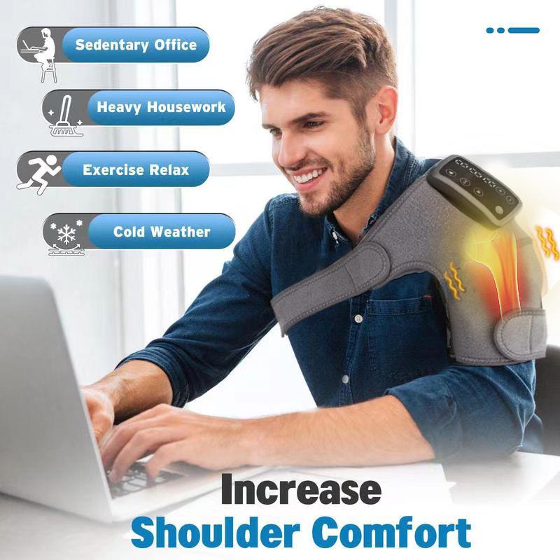 Electric Shoulder, Heating Vibration Massager, Shoulder Massager for Back & Neck, Back Massager, Fascia Release for Neck and Shoulder, Winter & New Year Gift