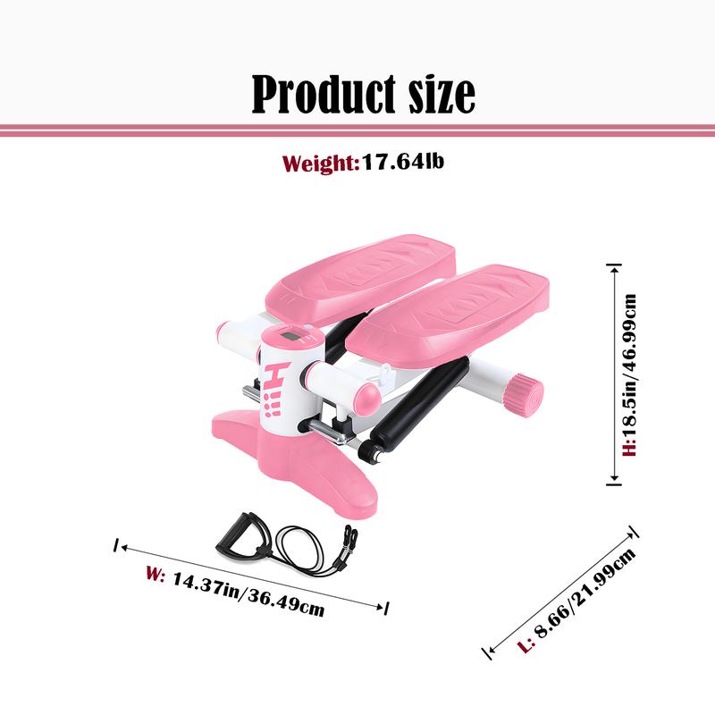 Steppers for Exercise, Stair Stepper with Resistance Bands, Mini Stepper with 330LBS Loading Capacity, Hydraulic Fitness Stepper with LCD Monitor Steppers for Exercise, Stair Stepper with Resistance Bands, Mini Stepper with 330LBS Loading Capacity, Hydraulic Fitness Stepper with LCD Monitor